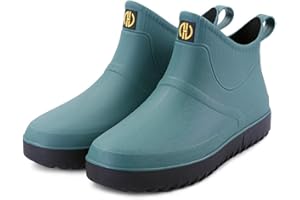 Regenstiefel Damen Gefüttert Gummistiefel Damen Halbhoch Gartenschuhe Anti-Rutsch Schwarz Blau Größe 36-42 Damen Bunt Gummi Stiefel Stiefeletten Regen Boots Leichtetten Rain Boots Stiefel