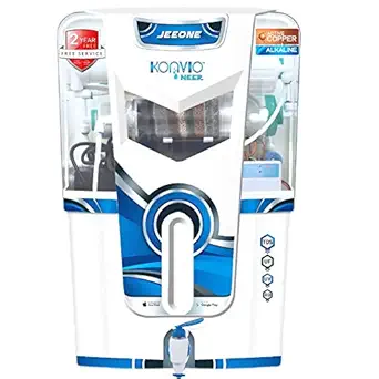Konvio Neer Jeeone Low Maintenance/Installation Free RO + UV + UF + TDS Adjuster Water Purifier with Advance UV and High 3000 TDS Membrane (Blue, Alkaline + Copper)