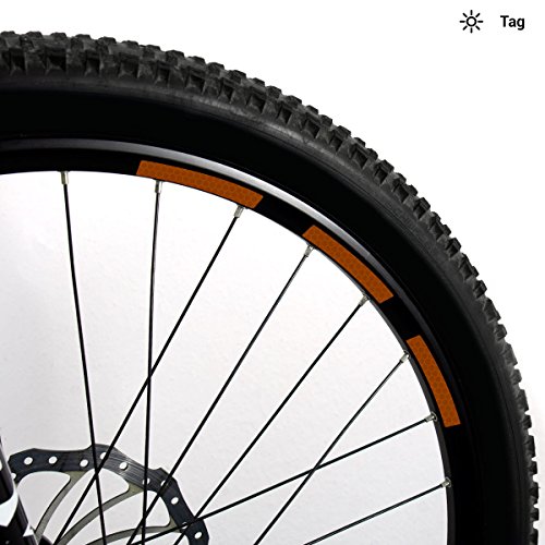Motoking Reflektor-Aufkleber-Set für Mountainbike oder Fahrrad, Wabenmuster reflektierend, 10mm - 2