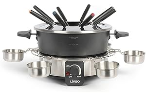 Livoo set fonduta elettrica 1000w 8 forchette doc264