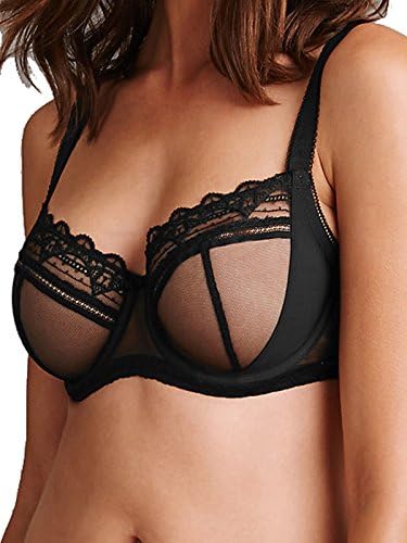 Ex M &amp; S Bras Autograph Victoriana Ladies Embroidery Non-Padded Full Cup Balcony Black