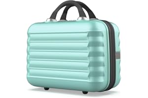 NUMADA - Neceser Viaje Grande Rígido ABS Upfly (31x31x17cm) de 11L de Capacidad con Goma Elástica Trasera para Adaptarlo a la Maleta y Asa para Transporte | Verde