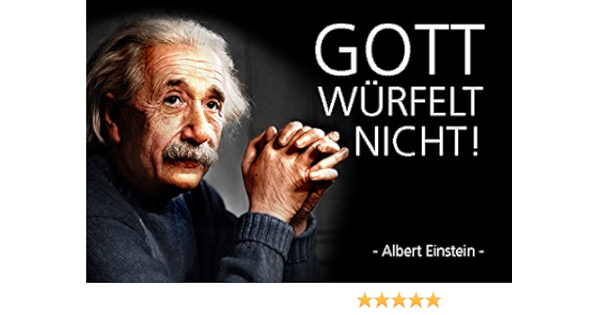Schatzmix Blechschild Spruch Albert Einstein Gott Wurfelt Metallschild Wanddeko x30 Tin Sign Amazon De Garten