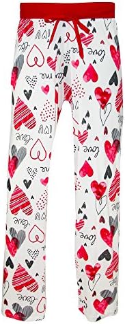 Victoria Collection Women's Novelty Print Drawstring Pyjama Pants, Large, Red