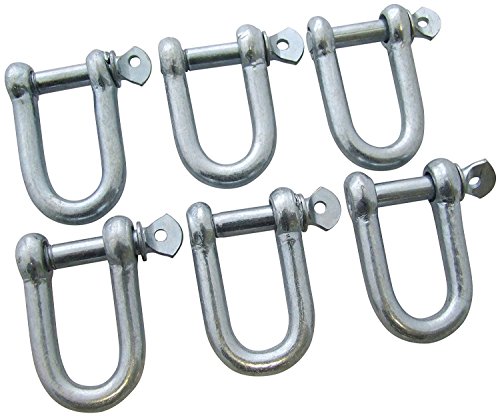 Am-Tech d-shackles (6 Stück), 12mm (M12), 6 Am-Tech d-shackles (6 Stück), 12mm (M12), 6