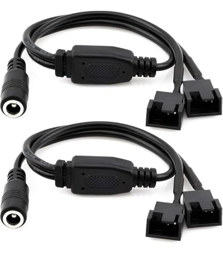 RUNCCI-YUN 3 stuks 4-polige PWM USB-kabel, 4-polige USB-ventilatorkabel met schakelaar ON Off, splitter 1-op 2-weg USB naar PWM 5 V ventilatoraansluiting, stroomkabel ventilator PC USB (40 cm