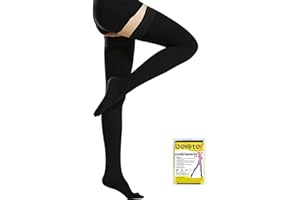 beister Chaussettes de Compression Femme & Homme à bout Fermé Longues, 20-30mmhg Bas de Contention Classe 2 Medicale Soutien Graduel Bas de Compression, Indiqué pour Les varices, l'œdème, Le vol