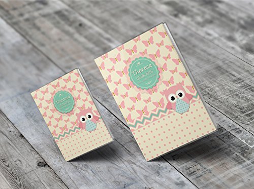 U-Heft Hülle SET Eule Schmetterling Untersuchungsheft Hülle & Impfpasshülle personalisierbar mit Namen & Geburtsdatum - 9