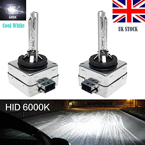 D1S/D1C/D1R 35W Xenon Headlight bulbs Low/high Beam Replacement Lights Lamps Conversion Kit Replace for 85415C1 / 85415 / 66141 / 66142 - 2 PCS - 6000K Cool White