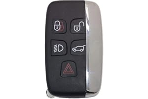 HooRLZ Land Rover Schlüsselgehäuse für Range Rover Evoque Sport Land Rover Discovery 4 Freelander Schlüssel, 5 Tasten Evoque Ersatzschlüssel, Range Rover Autoschlüssel