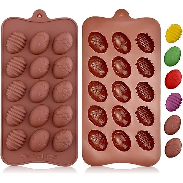 KITCHTIC 6-Piece Silicone Candy & Chocolate Molds | Non-Stick Baking Molds For Desserts