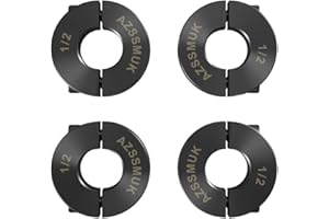 AZSSMUK 1,27 cm (1/2 Zoll) Bohrung, Doppelspalt, Klemmschellen, mit Gewindestift, 4 Stück