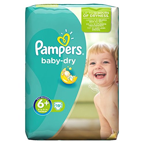 Pampers Baby-Dry Nappies Size 6 XL 19 Pack