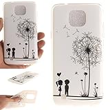 Cozy Hut Lederhülle / Ledertasche / Hülle / Case / Cover / Etui / Tasche Bunte Muster Weich TPU Handy Hülle für LG X Cam K580,Ultra Slim Dünn Silikon TPU Transparent für LG X Cam K580 Hülle , Premium Handy Tasche Schutz Hülle Case Cover Etui Strass Schutz schutzhülle Bumper Schale Silicone für LG X Cam K580 - Löwenzahn