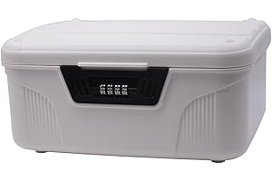 Toolzia Lockable Medicine Storage Box with Combination Lock, Hygienic Medication Storage Organizer Household Security Stash Box Lightweight Storage Container For Home, Office, School - White