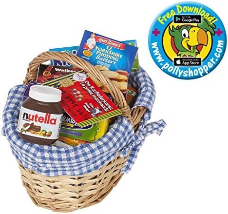 POLLY Toy lined grocery basket blue for childrens play supermarket