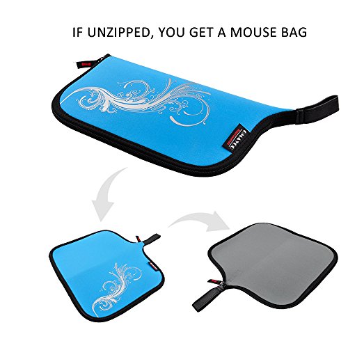 Mauspad mit Handgelenkauflage , Gmayoo Gaming Mouse Pad, Handgelenk Feder Gel Maus, Multifunktions -Maus-Pad mit Reißverschluss für Desktop-Laptop(Blau) - 7