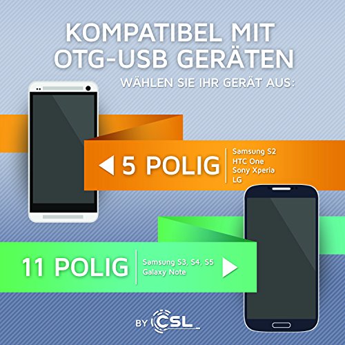CSL – MHL Micro USB zu HDMI Adapter (microUSB 5pin + 11pin) – zum Synchronisieren von Smartphone / Tablet-PC auf Fernseher / Smart TV / Monitor / Projektor – HDTV – 1080p Full HD – 8-Kanal digital Audio 7.1 Surround – schwarz - 4