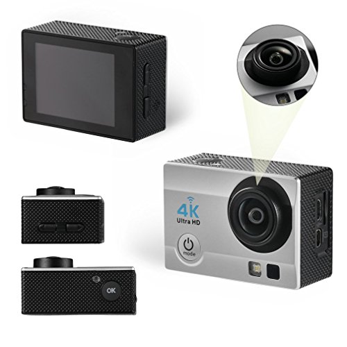 Action Cam ,LESHP Wifi Aktion Cam Wasserdichter Helmkamera Full HD 1080P 170 Grad Weitwinkel 4k Action Digitalkamera with 2,0 Zoll LCD Bildschirm Kamera Wasserdicht Unterwasserkamera Cybershot - 3