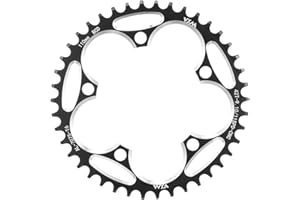 KTKEET 110/130BCD Chainring 36/38/40/42/44/46/48/50/52/54/56/58/60T Round Narrow Wide Chainring 5 Bolts Bicycle Chainwheel for 8-12 Speed Road Bike Folding Bicycle