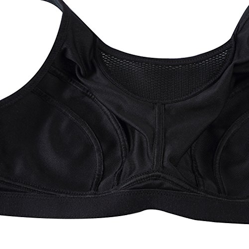 WingsLove Damen Bügelloser Höhe Beanspruchung Trainieren Sport-BH mit perfektem Halt - 6