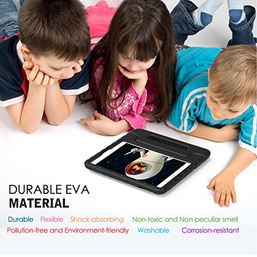 MoKo Hülle für Neu iPad 9.7 Zoll 2017 – Superleicht EVA Stoßfest Kinderfreundlich Kinder Schutzhülle mit umwandelbarer Handgriff Handle und Standfunktion für Apple New iPad 2017 9.7 Zoll / iPad Air / iPad Air 2 Tablet, Schwarz - 6