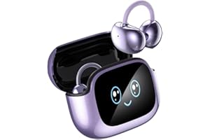 BNARQP Cuffie AI Translator NE32, Cuffie con traduttore linguistico in tempo reale per 136 lingue con app, Cuffie Bluetooth wireless 3 in 1, Cuffie aperte 40H per iOS e Android, Apprendimento, Viaggi - Viola