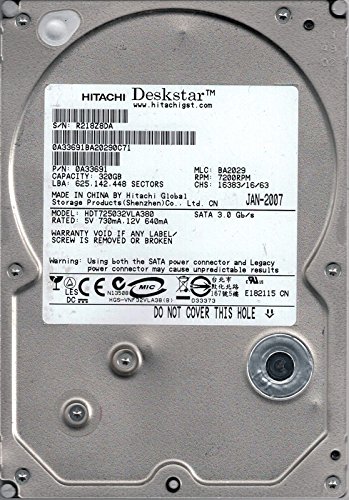 Preisvergleich Produktbild hdt725032vla380 P / N: 0 a33691 MLC: BA2029 China Hitachi 320 GB