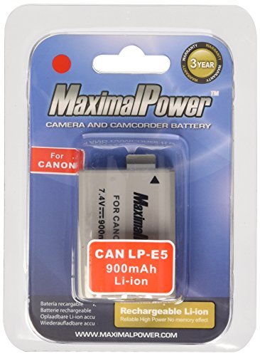 examen MaximalPower Canon LP-E5 LPE5 Batterie Lithium-Ion pour appareils Canon EOS (Import Royaume Uni)