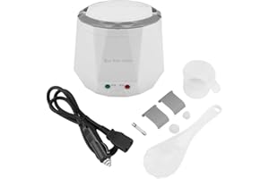 JUNLUCKI 24V 140W 1.3L Olla Arrocera | Vaporera Eléctrica para Alimentos para Camión Arrocera Vaporera Eléctrica Calentador de Alimentos Multifuncional Portátil Arroz Cocinando Herramienta (Blanco)
