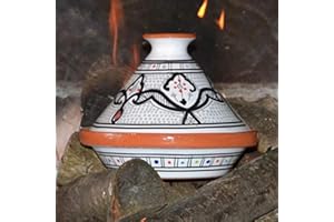 YODECO Tajine, individuell, marokkanischer Stil, Durchmesser 23 cm, Grau