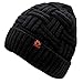 Produktbild Mymyguoe Männer Winter Warme Strickmützen Wolle Baggy Slouchy Beanie Hat Skull Cap Jersey Baumwolle Elastisches Long Slouch Beanie aus Mütze Weicher Stoff Wintermütze Strickmütze Hip-Hop Kappe