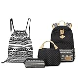 4-teiliges Set besteht aus Schultertasche und Geld-/Kühltasche / Leinwand Kordelzug Turnbeutel. Robuste Qualität und gute Verarbeitung