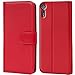 Produktbild Conie BW40166 Basic Wallet Kompatibel mit Sony Xperia XZ, Booklet PU Leder Hülle Tasche mit Kartenfächer und Aufstellfunktion für Xperia XZ Case Rot