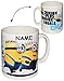 Produktbild Unbekannt große Henkeltasse -  Minions - Ich einfach unverbesserlich - Chaos  - incl. Name - groß - Keramik / Porzellan - 350 ml - Trinktasse mit Henkel - Tasse Beche..