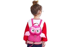 Tout-Petit Sac à dos Anti-Perdu, Yuepin Mignon Hibou Sac à dos Bambin avec Laisse de Sécurité pour les Enfants de 1 à 5 Ans