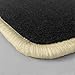 Produktbild Eight Tec Handelsagentur V100ET_02375 Passgenaue NF-Velours Fußmatten Schwarz und Rand in Hellbeige - Fahrzeugtyp in der Artikelbeschreibung beachten!