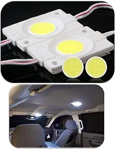 Eltron Turbo LED Light for Cars Interior COB Dome Roof High Bright 12Volts DC universal for all cars (Pack Of 2), White