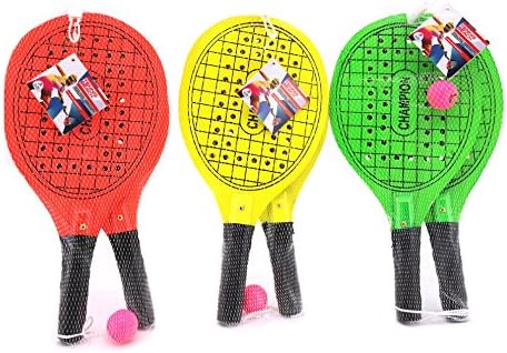 Globo Toys Globo - 37613 42.7 x 20.8 x 0.8 cm 3 Colour Summer Beach Rackets with Ball