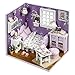 Produktbild Sliveal DIY Puppenhaus Miniatur Kit Lila Romantisches Häuschen Beleuchtet Exquisit Und Wunderschön Geeignet Für Heimtextilien, Geschenke Für Jungen Und Mädchen