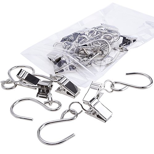 Mudder 15 Stück Hängen Clips Haken für Vorhang, Party Licht und Outdoor Aktivitäten Draht - 3