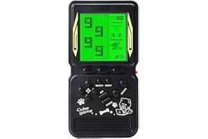 CZT Neue Block Spielkonsole Großer Bildschirm mit grüner Hintergrundbeleuchtung bequemer zum Spielen Klassisches Nostalgie Puzzle eingebaute 999 in einem Ziegel Spiel Geschenk für Kinder