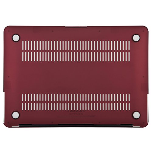 MOSISO Ultra Slim Plastik Hartschale Schutzhülle Snap Case für MacBook Air 11 Zoll (A1370 / A1465), Marsala Rot - 6