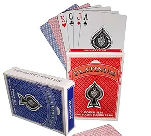 The Ace Card Company Platinum Poker Plastic Playing Cards - Pack of 2 (Washable)