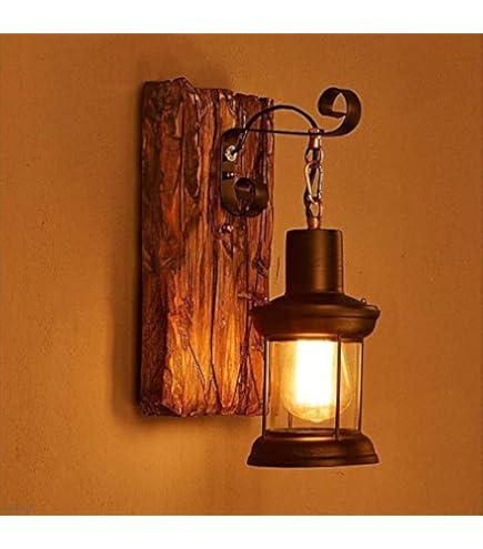 Vintage Retro Wandlamp Metaal Glas - Industrieel E27 Roestbruin Voor Woonkamer, Keuken & Slaapkamer