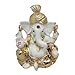 Gold Plated Hindu God Shri Ganesh Car Dashboard Statue Lord Ganesha Idol Bhagwan Ganpati Handicraft Decorative Spiritual Puja Vastu Showpiece Figurine - Religious Pooja Gift Item & Murti for Mandir / Temple / Home Decor / Office / Study Table RS.438.00