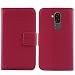 Produktbild Gukas Design Echt Leder Tasche Für Meiigoo S8 6.1" Hülle Lederhülle Handyhülle Handy Flip Brieftasche mit Kartenfächer Schutz Protektiv Genuine Premium Case Cover Etui Skin (Rosa)