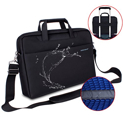 Laptop Tasche, XGUO 14 Zoll Laptop Tasche Mit Shockproof Pad Für Surface Pro Surface Book Macbook Sleeve Hülle Schultertaschen Tablet mit einer Bildschirmdiagonale von 35,8 CM(14 Zoll, Schwarz)
