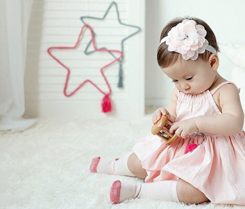 Niedlich Blumen Baby Mädchen Kids Haarband /Stirnband CIDBEST® Newborn Haarband Fotografie Haarband Nette Design weich und bequem Baby Stirnband Kopfband Blume Haarschmuck Neugeborenen Geschenk Kopfschmuck Kopf Blume Stirnband - 7
