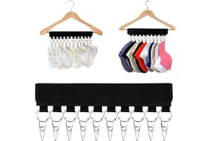 QUMENEY 1 organiseur de casquettes de baseball avec 10 clips en acier inoxydable pour placard, chapeaux, chaussettes, écharpes, cravates, rangement au-dessus de la porte, pour voyage, hôtel, maison,